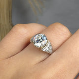 "Norielle" 1.7 Carat Round Cut Trilogy Lab Grown Diamond Engagement Ring RAM1257R HEERA DIAMONDS