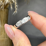 "Norique" 1.02 Carat Princess Cut Natural Diamond Half Eternity Ring MDR2684