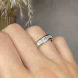 "Norique" 1.02 Carat Princess Cut Natural Diamond Half Eternity Ring MDR2684