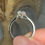 "Norvix" 0.8 Carat Round Cut Natural Diamond Shoulder Engagement Ring HR1935