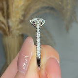 "Norvix" 0.8 Carat Round Cut Natural Diamond Shoulder Engagement Ring HR1935