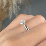 "Noura" 0.53 Carat Princess Cut Natural Diamond Solitaire Engagement Ring MDC1125