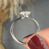 "Noura" 0.53 Carat Princess Cut Natural Diamond Solitaire Engagement Ring MDC1125