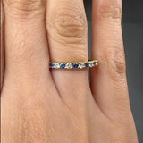 "Nuvella" Blue Sapphire Round Cut 0.20 Carat Diamond Engagement Ring HR82 HEERA DIAMONDS