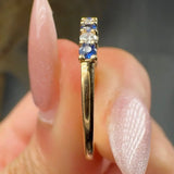 "Nuvella" Blue Sapphire Round Cut 0.20 Carat Diamond Engagement Ring HR82 HEERA DIAMONDS