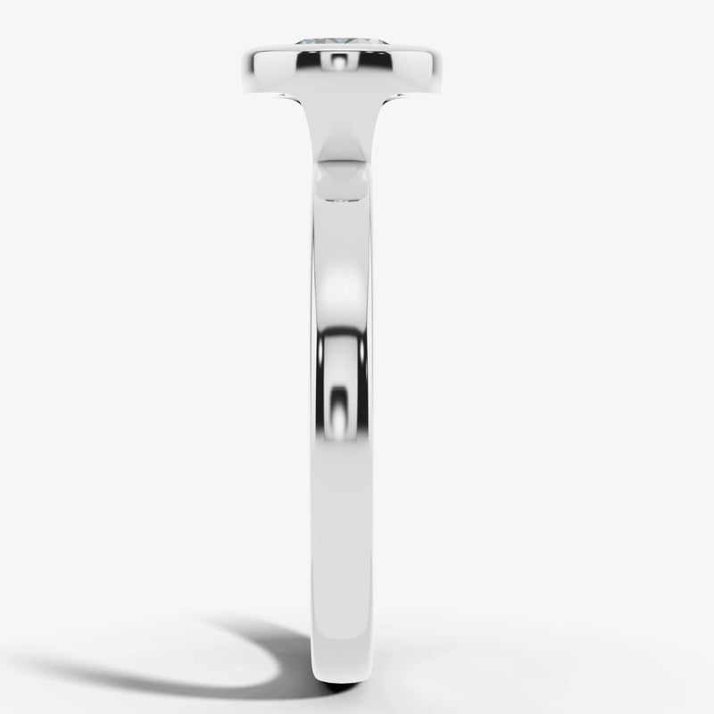 "Oliana" Round Cut 2 Carat Solitaire in Bezel Platinum Engagement Ring SSRB21 HEERA DIAMONDS