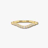 "Olivia" Micro Set Subtle Wave Shaped 0.20ct Diamond Eternity Ring ET52