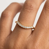 "Olivia" Micro Set Subtle Wave Shaped 0.20ct Diamond Eternity Ring ET52