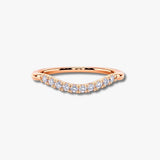 "Olivia" Micro Set Subtle Wave Shaped 0.20ct Diamond Eternity Ring ET52