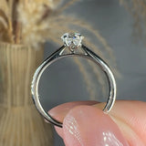 "Oraya" 0.54 Carat Round Cut Solitaire Natural Diamond Engagement Ring HM518 HEERA DIAMONDS