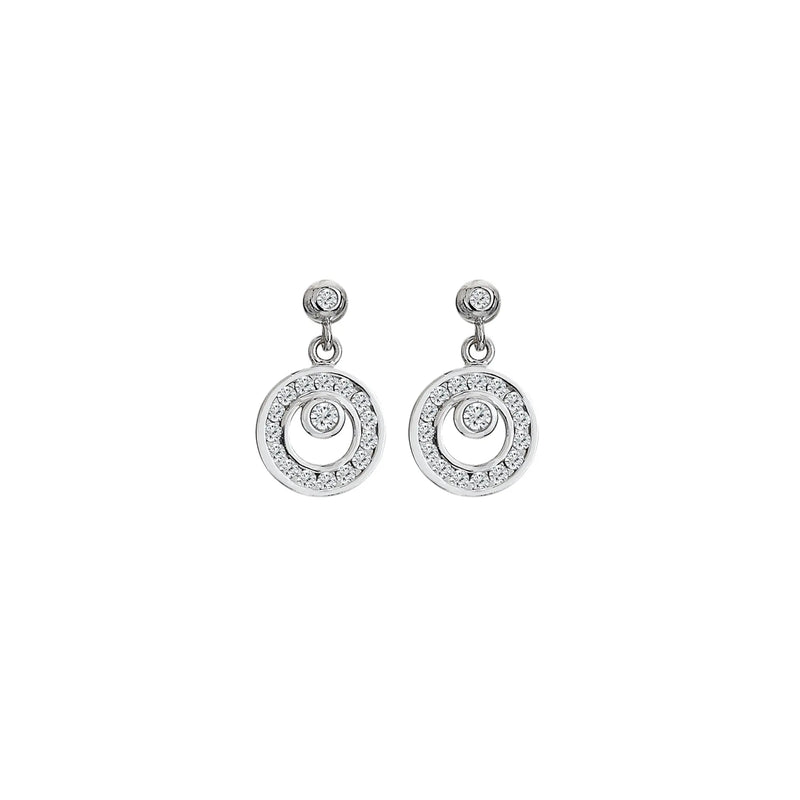 Orbit Drop Earrings Hot Diamonds