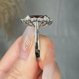 "Orien" Ruby 3.45 Carat Oval Cut Diamond Engagement Ring HR1396 HEERA DIAMONDS
