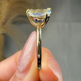 "Orlisse" 1.05 Carat Pear Cut & 2.00 Carat Ovel Cut Diamond Engagement Ring HR1258 HEERA DIAMONDS