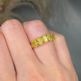 "Orv" Yellow 2.05 Carat Lab Grown Diamond Half Eternity Ring HLR570 HEERA DIAMONDS