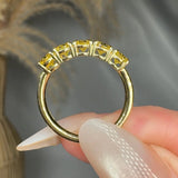 "Orv" Yellow 2.05 Carat Lab Grown Diamond Half Eternity Ring HLR570 HEERA DIAMONDS