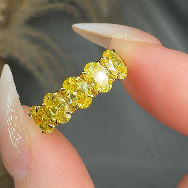 "Orv" Yellow 2.05 Carat Oval Cut Diamond Engagement Ring HLR570 HEERA DIAMONDS