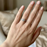 "Orvel" 1.01 Carat Round Cut Lab Grown Diamond Shoulder Engagement Ring HLR461