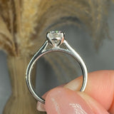 "Orvessa" 0.75 Carat Round Cut Natural Diamond Shoulder Engagement Ring HM268