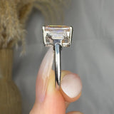 "Orvexia" Pink 5.08 Carat Emerald Cut Trilogy Diamond Engagement Ring HLR446 HEERA DIAMONDS