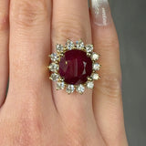 "Orviana" Ruby 7.15 Carat Round Cut Diamond Engagement Ring HR1393 HEERA DIAMONDS