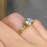 "Oryxen" 1.5 Carat Round Cut Lab Grown Diamond Shoulder Engagement Ring HLR539