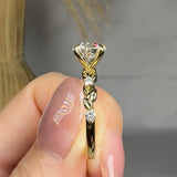 "Oryxen" 1.5 Carat Round Cut Lab Grown Diamond Shoulder Engagement Ring HLR539