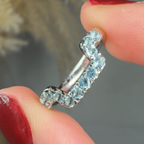 "Orzen" Tanzanite 0.38 Carat Diamond Half Eternity Ring HR1961 HEERA DIAMONDS