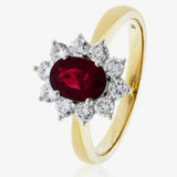 Oval Ruby Cluster Ring HEERA DIAMONDS