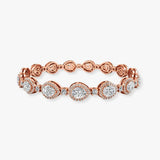 Oval Shape Halo 12 Carat Diamond Bracelet BRHAOC