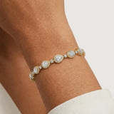Oval Shape Halo 12 Carat Diamond Bracelet BRHAOC