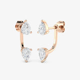 PEAR CUT 0.86 CARAT DIAMOND CRAWLERS EARRINGS