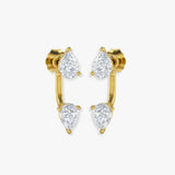 PEAR CUT 0.86 CARAT DIAMOND CRAWLERS EARRINGS