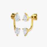 PEAR CUT 0.86 CARAT DIAMOND CRAWLERS EARRINGS