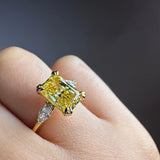 "Paloma" 2 Carat Emerald Cut Diamond Trilogy Engagement Ring HLM767 HEERA DIAMONDS