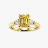 "Paloma" 2 Carat Emerald Cut Diamond Trilogy Engagement Ring HLM767