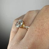 "Payton" Round Cut 3 Carat Twisted Diamond Shoulder Rose Gold Engagement Ring DSRB27 HEERA DIAMONDS