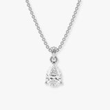 Pear Cut Solitaire Diamond Pendant With 18 Inches Chain PPS3B