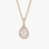 Pear Halo Diamond Pendant
