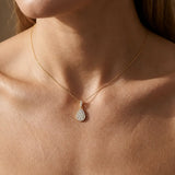 Pear Shape Cluster Pendant with Open Loop