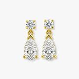 Pear Shape Diamond Drop Earrings EDPSD
