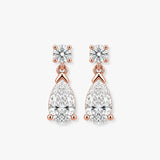 Pear Shape Diamond Drop Earrings EDPSD
