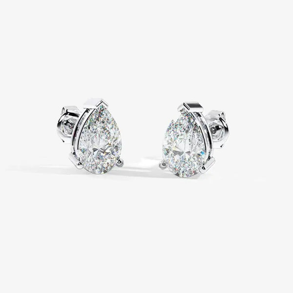 Pear Shape Diamond Stud Earrings - EPS3B HEERA GOLD