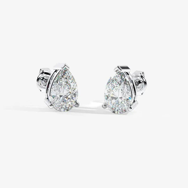 Pear Shape Diamond Stud Earrings - EPS3B HEERA GOLD