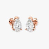 Pear Shape Diamond Stud Earrings - ESPS3BD