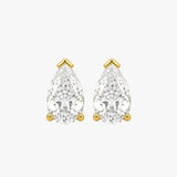 Pear Shape Diamond Stud Earrings - ESPS3BD
