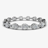 Pear Shape Halo 9 Carat Diamond Bracelet BRHAPS HEERA DIAMONDS