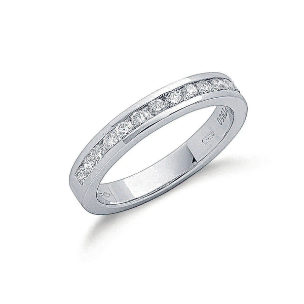 Platinum 0.50ct G/H-Vs Diamond Eternity Ring Hanron Jewellery