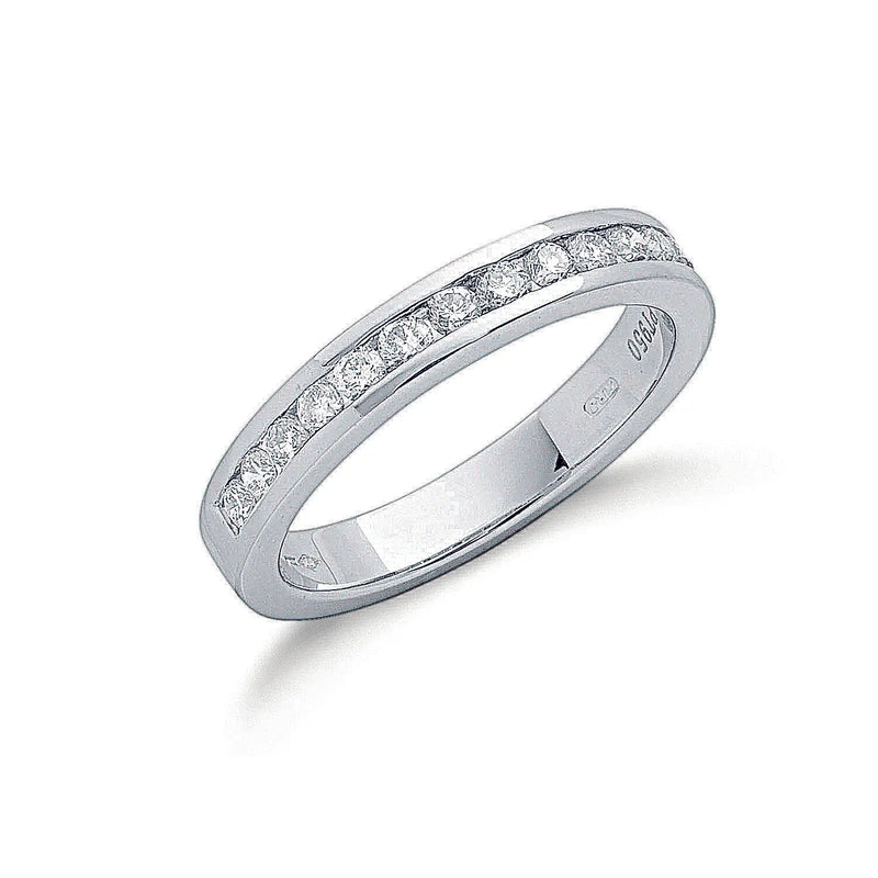 Platinum 0.50ct G/H-Vs Diamond Eternity Ring Hanron Jewellery