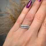 Platinum 0.59ct Diamond R.B.C & Baguette Wave Ring - HEERA DIAMONDS