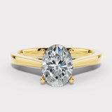 "Poppy" 1 Carat Solitaire Oval Brilliant Cut Diamond Engagement Ring SSOC05